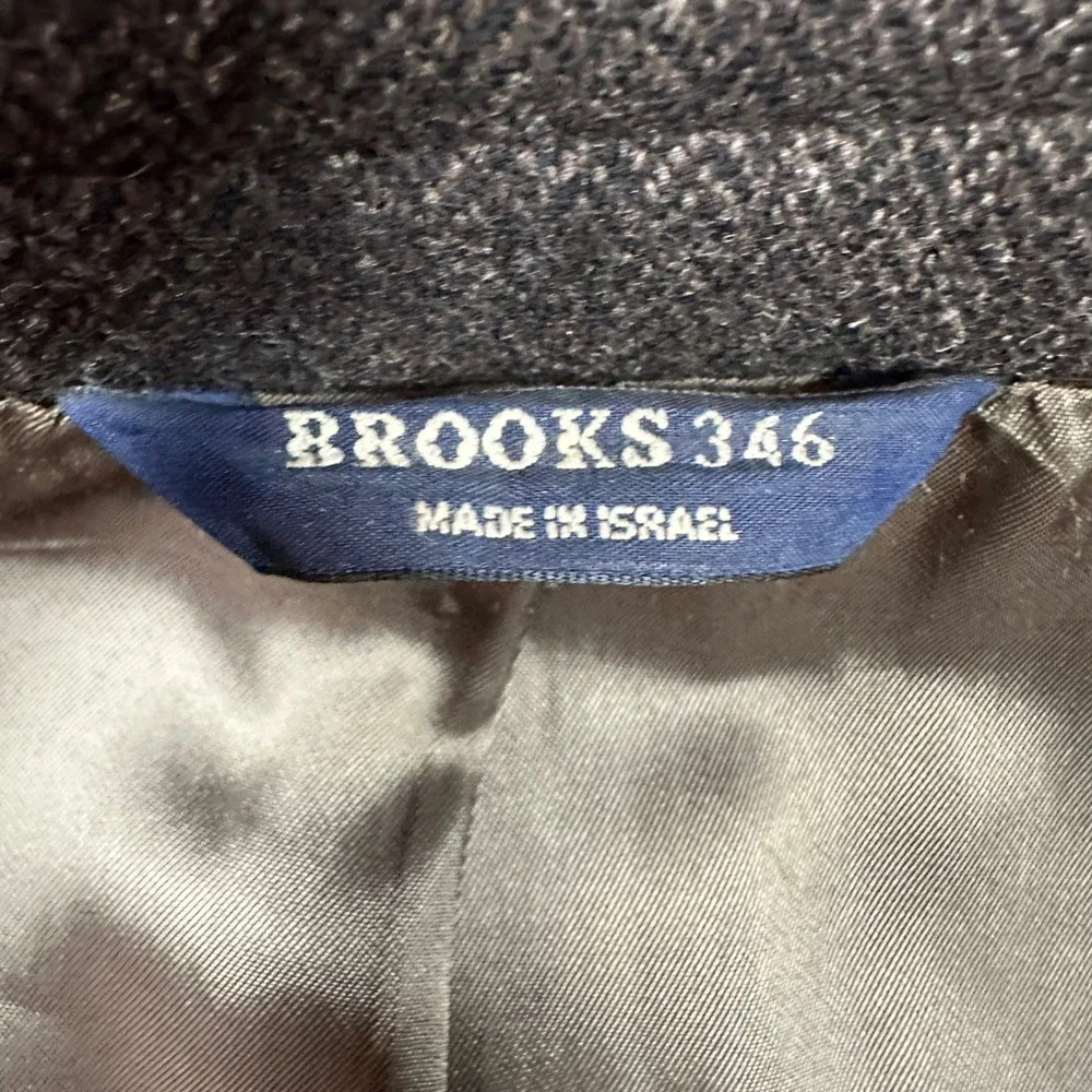Brooks Brothers 346 Mens 43L Brown Herringbone Wool 3 Button Blazer Sport Coat